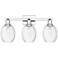 Preston 26"W 3 Light Polished Chrome Bath Light With Bell Clear Shade