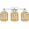 Preston 26"W 3 Light Polished Chrome Bath Light With Mercury Jar Shade