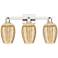 Preston 26"W 3 Light Polished Nickel Bath Light w/ Mercury Flute Shade