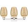 2_Preston 26"W 3 Light Polished Nickel Bath Light w/ Mercury Flute Shade more views