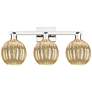 1_Preston 26"W 3 Light Polished Nickel Bath Light w/ Mercury Globe Shade
