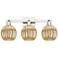 Preston 26"W 3 Light Polished Nickel Bath Light w/ Mercury Globe Shade