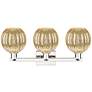 2_Preston 26"W 3 Light Polished Nickel Bath Light w/ Mercury Globe Shade more views
