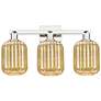 1_Preston 26"W 3 Light Polished Nickel Bath Light With Mercury Jar Shade