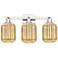 Preston 26"W 3 Light Polished Nickel Bath Light With Mercury Jar Shade