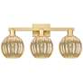 1_Preston 26"W 3 Light Satin Gold Bath Light With Mercury Globe Shade