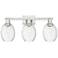 Preston 26"W 3 Light Satin Nickel Bath Light w/ Bell Clear Shade