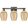 1_Preston 26"W 3-Lt Oil Rubbed Bronze Bath-Lt w/ Mercury Flute Shade