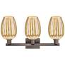 2_Preston 26"W 3-Lt Oil Rubbed Bronze Bath-Lt w/ Mercury Flute Shade more views