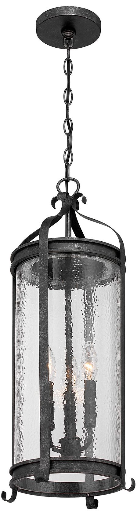 Thumbnail3 of Preston 3-Light Outdoor Hanging Lantern in Iron Oxide more views