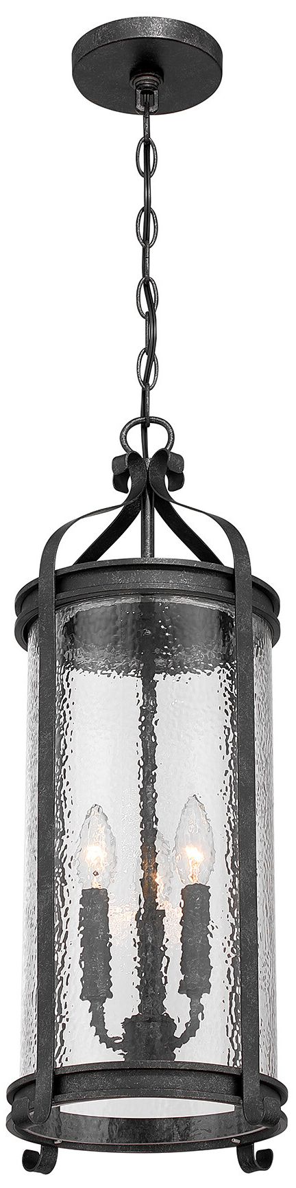 Preston 3-Light Outdoor Hanging Lantern in Iron Oxide