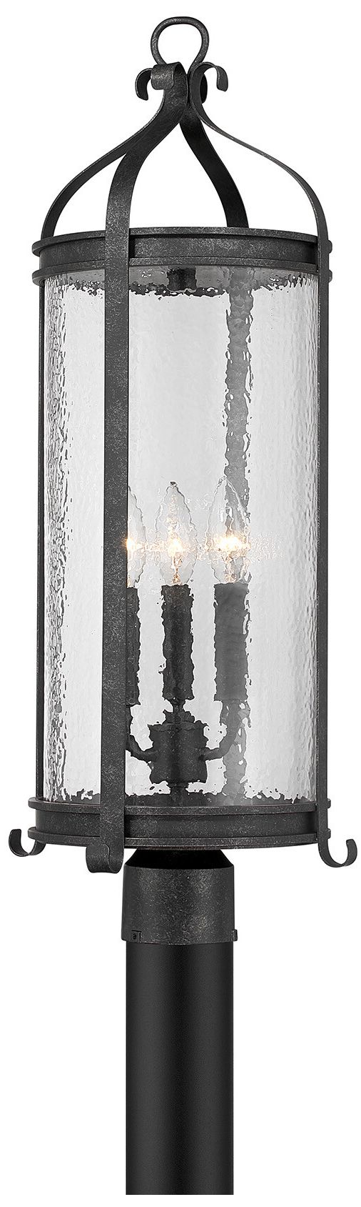 Preston 3-Light Outdoor Post Lantern in Iron Oxide