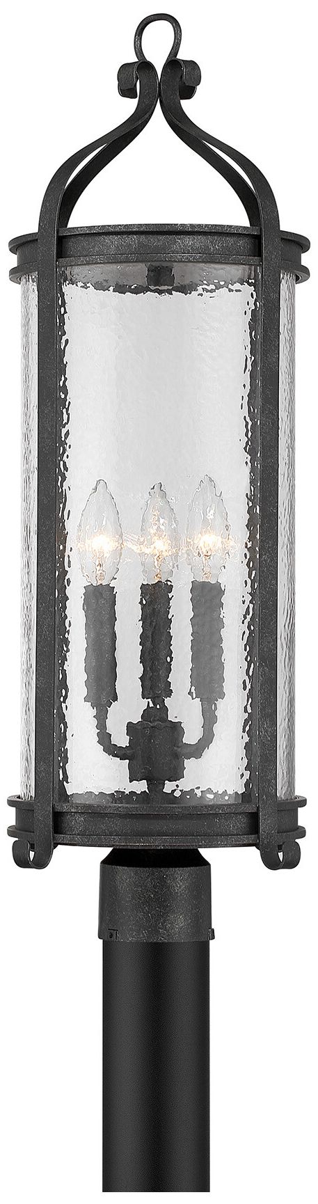Image 4 Preston 3-Light Outdoor Post Lantern in Iron Oxide more views