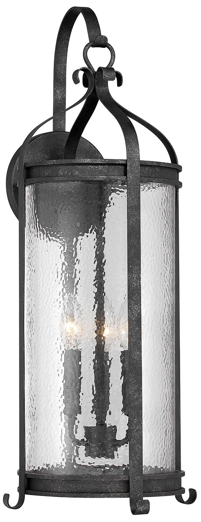 Preston 3-Light Outdoor Wall Lantern in Iron Oxide