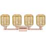 2_Preston 36"W 4 Light Antique Copper Bath Light With Mercury Jar Shade more views