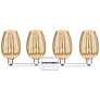 2_Preston 36"W 4 Light Chrome Bath Light With Mercury Flute Shade more views