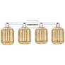 1_Preston 36"W 4 Light Polished Chrome Bath Light With Mercury Jar Shade