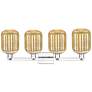 2_Preston 36"W 4 Light Polished Chrome Bath Light With Mercury Jar Shade more views
