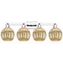 1_Preston 36"W 4 Light Polished Nickel Bath Light w/ Mercury Globe Shade