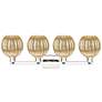 2_Preston 36"W 4 Light Polished Nickel Bath Light w/ Mercury Globe Shade more views