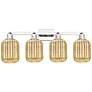 1_Preston 36"W 4 Light Polished Nickel Bath Light With Mercury Jar Shade