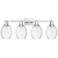 Preston 36"W 4 Light Satin Nickel Bath Light w/ Bell Clear Shade