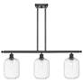 1_Preston 36" Wide 3-Light Oil Rubbed Bronze Island Light with Clear Shade