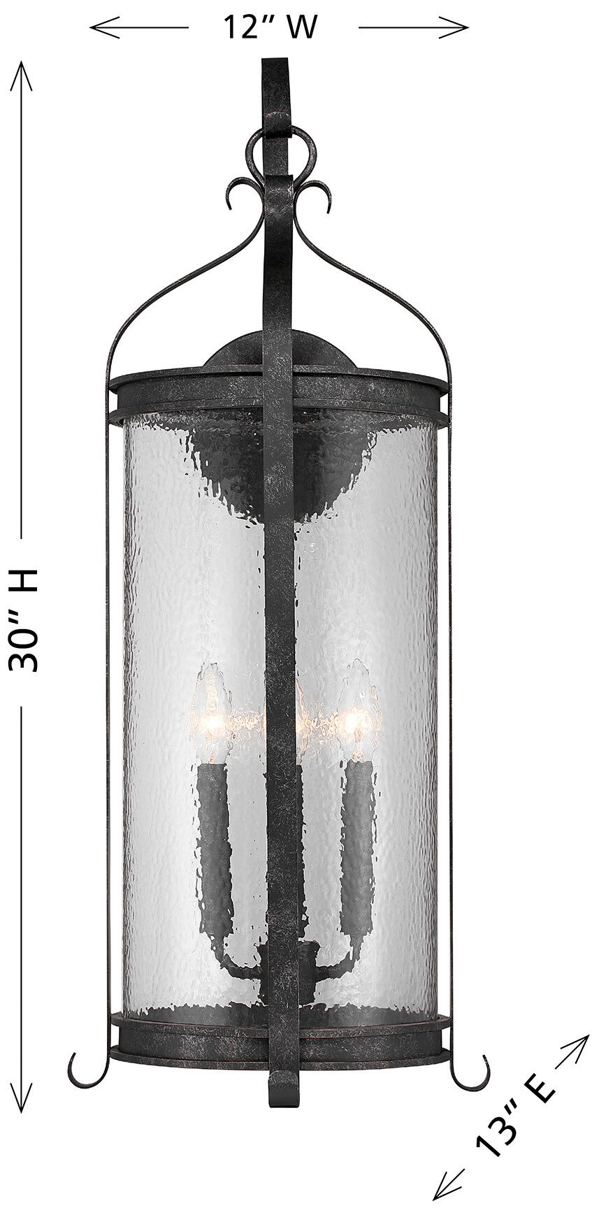 Image 7 Preston 4-Light Outdoor Wall Lantern in Iron Oxide more views
