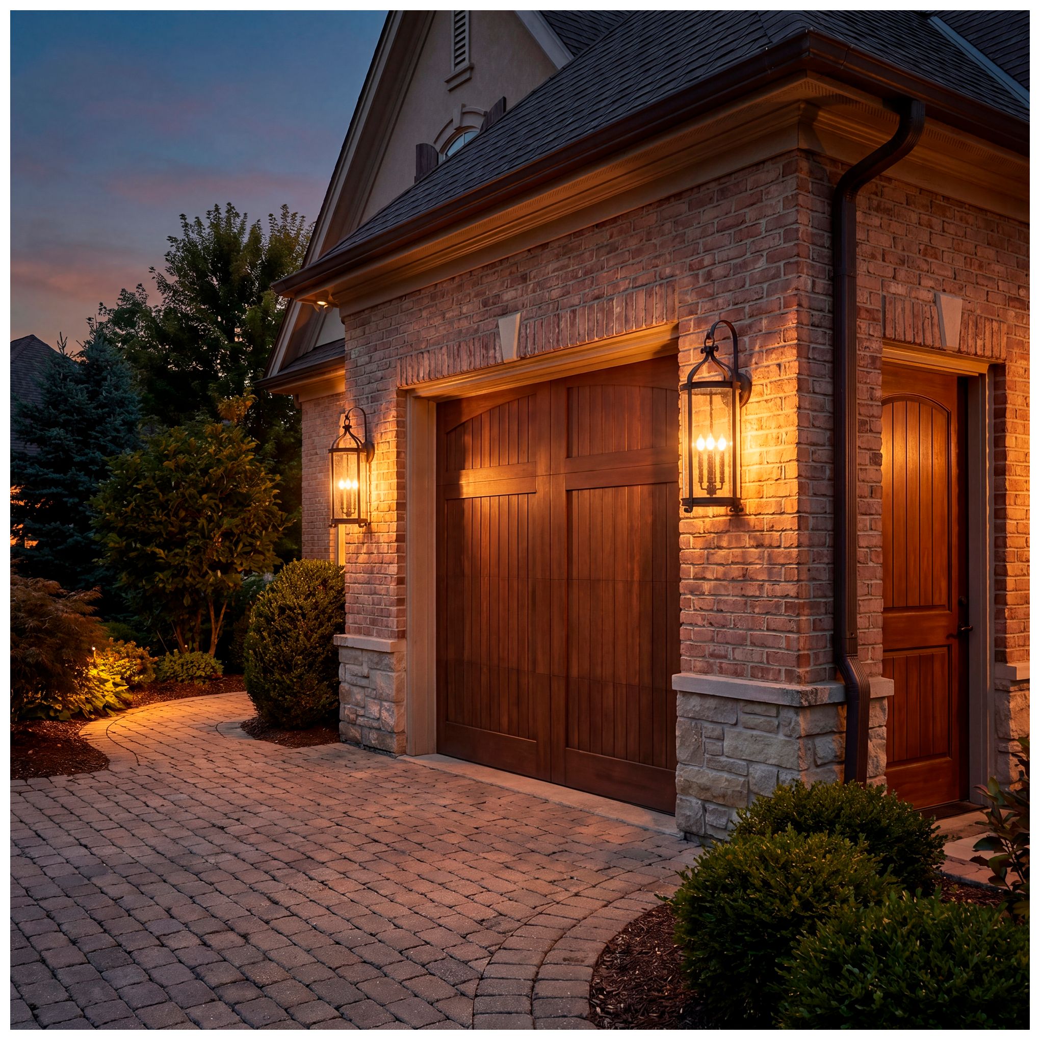 Preston 4-Light Outdoor Wall Lantern in Iron Oxide