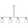 Preston 48"W 4 Light Nickel Stem Island Light w/ Bell Clear Shade