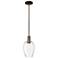 Preston 6"W Oil Rubbed Bronze Stem Mini Pendant With Flute Clear Shade