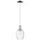 Preston 6"W Polished Chrome Cord Mini Pendant With Bell Clear Shade