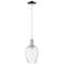 Preston 6"W Polished Chrome Cord Mini Pendant With Flute Clear Shade