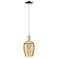 Preston 6"W Polished Chrome Cord Mini Pendant With Flute Mercury Shade