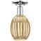 Preston 6"W Polished Chrome Semi-Flush Mount With Bulb Mercury Shade