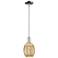 Preston 6"W Polished Chrome Stem Mini Pendant With Bell Mecury Shade