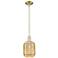 Preston 7"W Antique Brass Stem Hung Mini Pendant With Mercury Jar Shade
