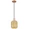 Preston 7"W Antique Copper Cord Mini Pendant With Mercury Jar Shade