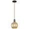 Preston 7"W Oil Rubbed Bronze Cord Mini Pendant w/ Mercury Globe Shade