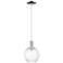 Preston 7"W Polished Chrome Cord Mini Pendant With Clear Globe Shade