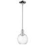 Preston 7"W Polished Chrome Stem Mini Pendant With Clear Globe Shade