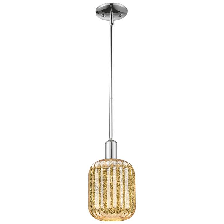 Image 1 Preston 7"W Polished Chrome Stem Mini Pendant With Mercury Jar Shade