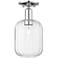 Preston 7" Wide Polished Chrome Semi-Flush Mount With Clear Jar Shade
