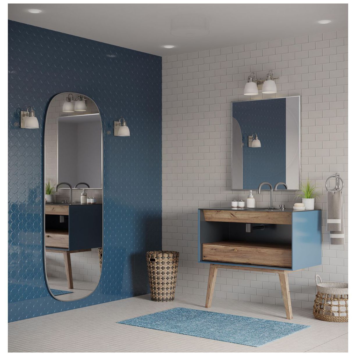Image 2 Preston Collection Two-Light Coastal Bath and Vanity Light more views