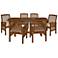 Preston Dark Brown 7-Piece Patio Dining Set with Cushions