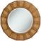 Preston Dark Rattan 36" Round Angled Framed Wall Mirror