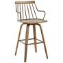 Preston Spindle-Back 26" White-Washed Wood Swivel Seat Counter Stool in scene