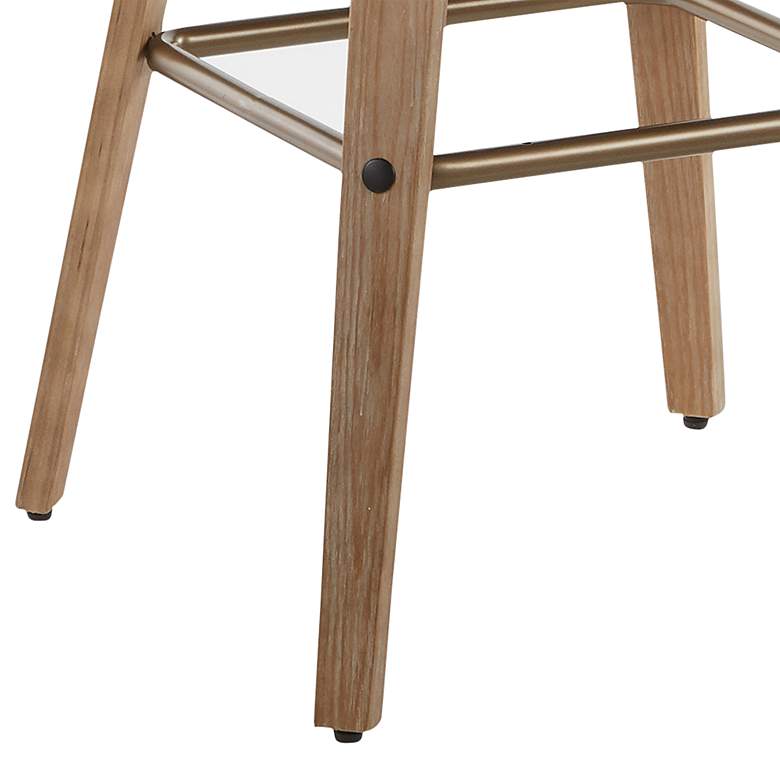 Image 5 Preston Spindle-Back 26" White-Washed Wood Swivel Seat Counter Stool more views