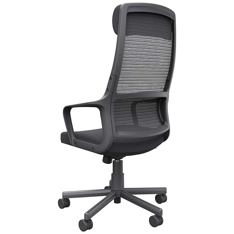 Image 6 Prestor Black Fabric Adjustable Swivel Office Chair more views