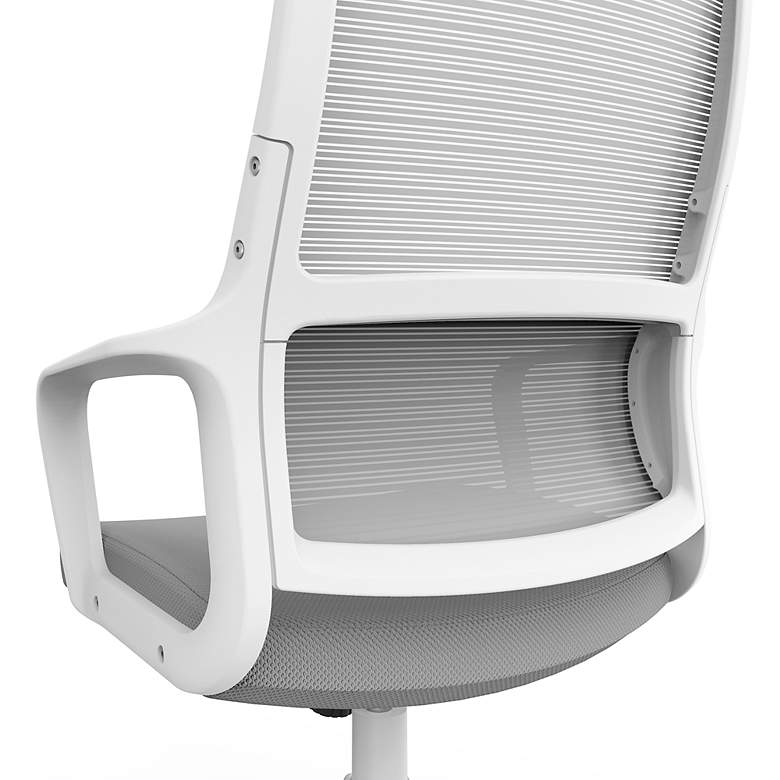 Image 3 Prestor Gray Fabric Adjustable Swivel Office Chair more views